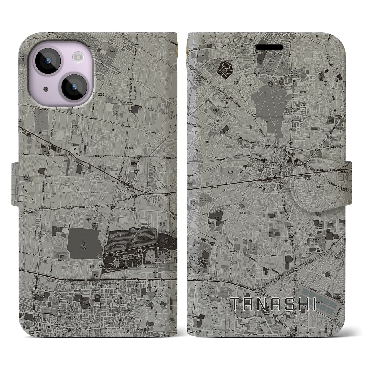 【田無(東京都)】地図柄iPhoneケース(手帳タイプ)