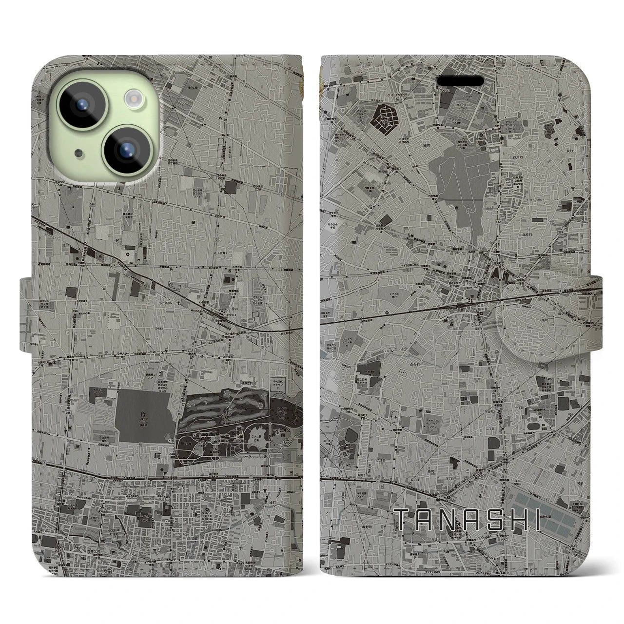 【田無(東京都)】地図柄iPhoneケース(手帳タイプ)