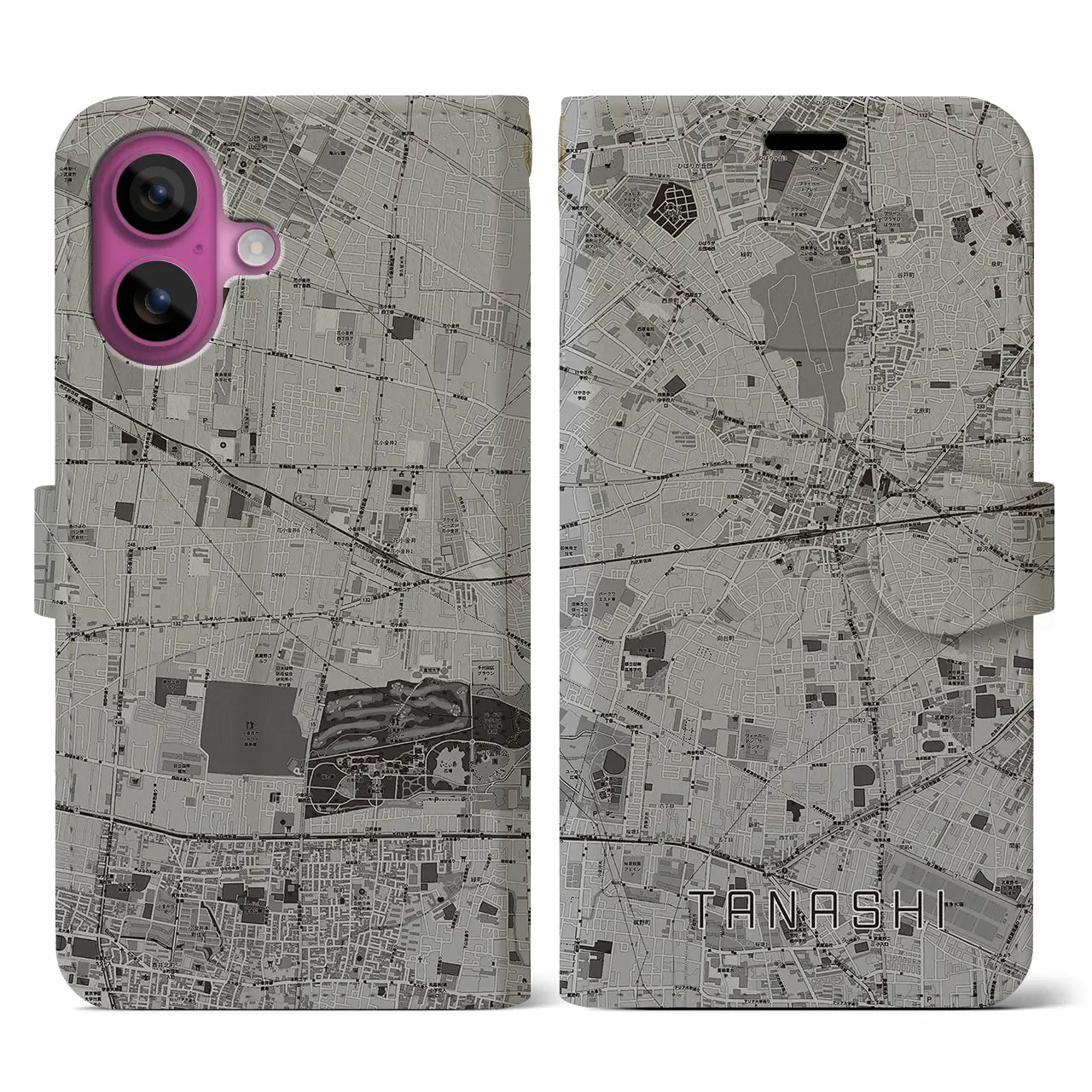 【田無(東京都)】地図柄iPhoneケース(手帳タイプ)