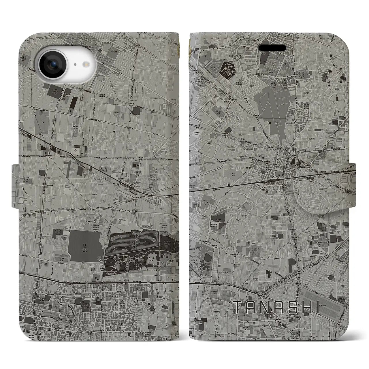 【田無(東京都)】地図柄iPhoneケース(手帳タイプ)