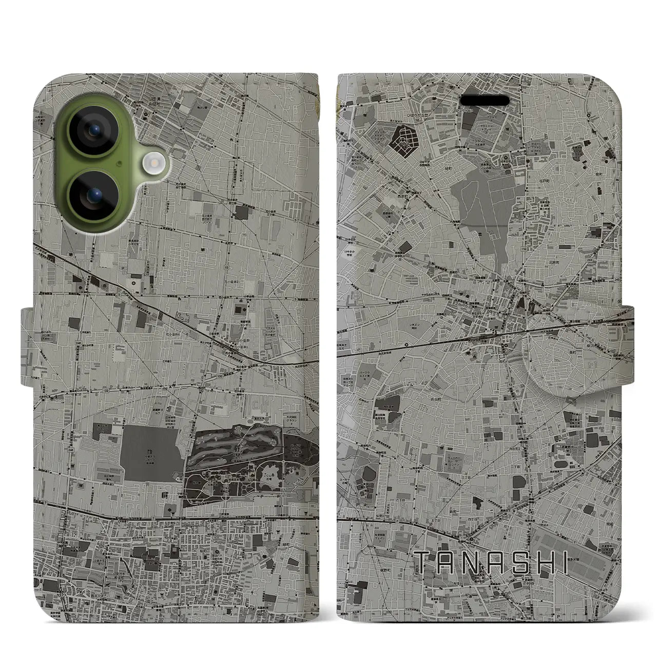 【田無(東京都)】地図柄iPhoneケース(手帳タイプ)