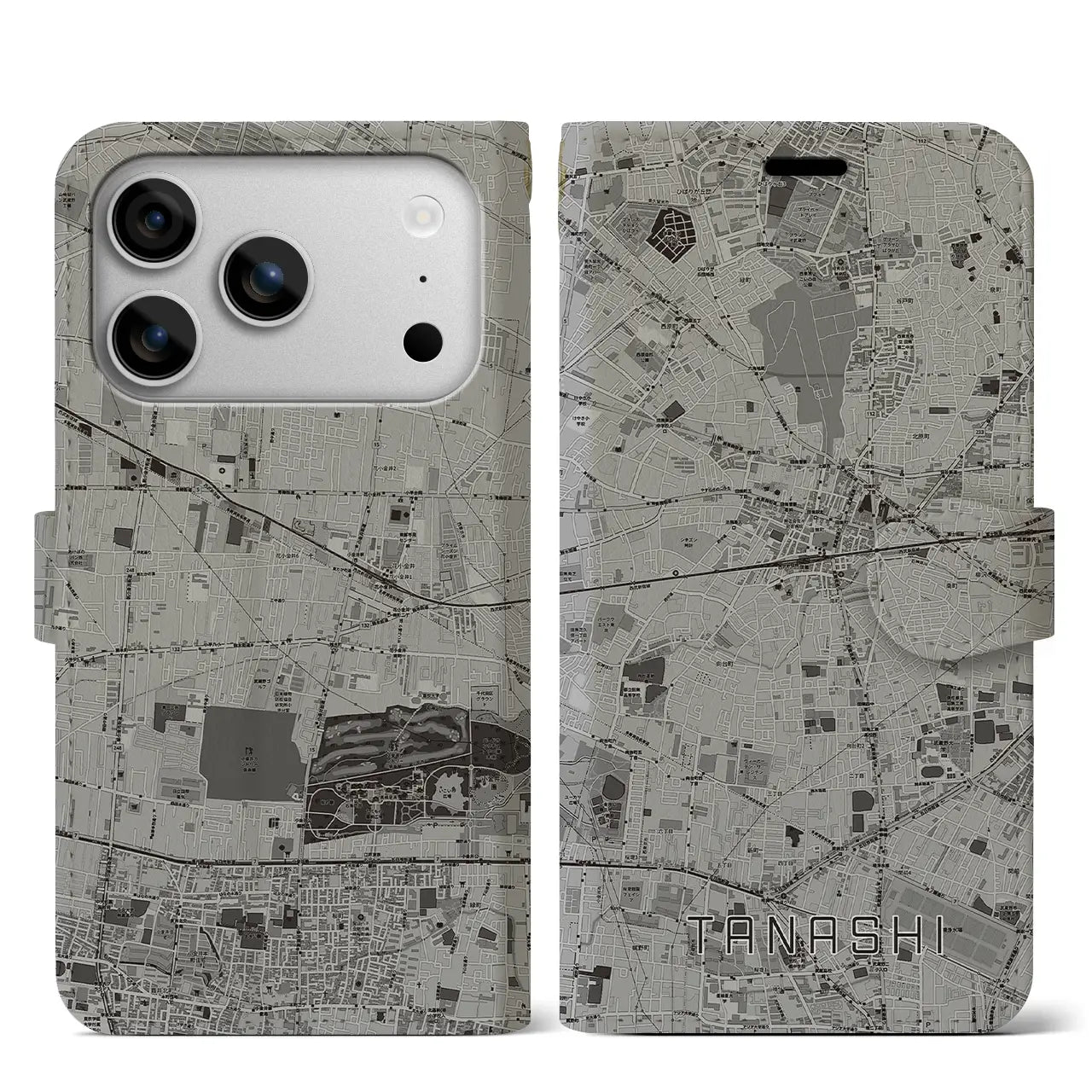 【田無(東京都)】地図柄iPhoneケース(手帳タイプ)