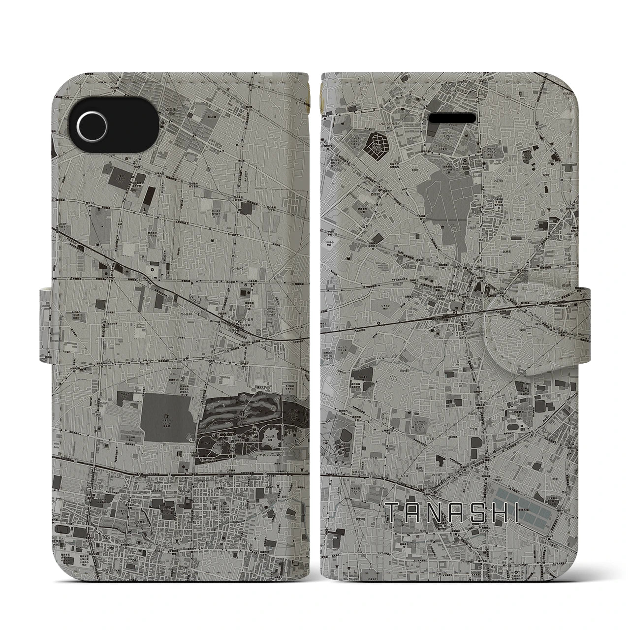 【田無(東京都)】地図柄iPhoneケース(手帳タイプ)