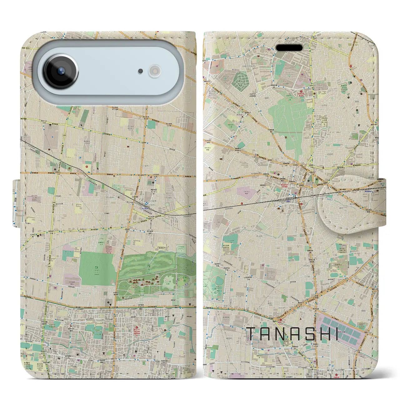 【田無(東京都)】地図柄iPhoneケース(手帳タイプ)