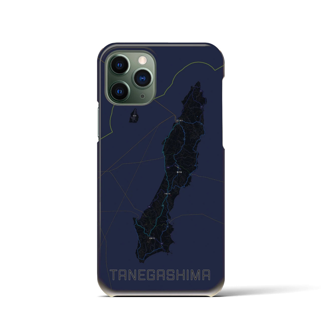 【種子島(鹿児島県)】地図柄iPhoneケース(バックカバータイプ)