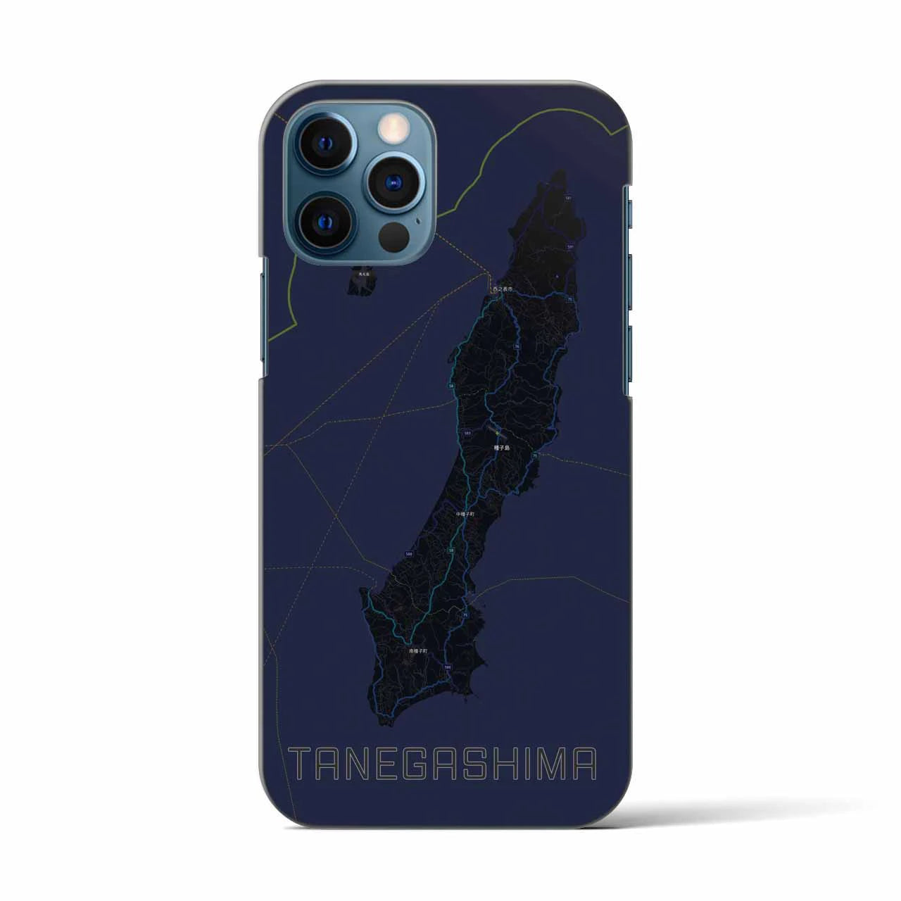 【種子島(鹿児島県)】地図柄iPhoneケース(バックカバータイプ)