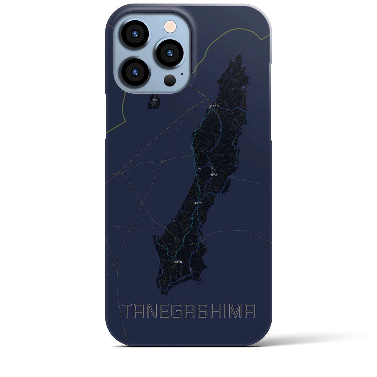 【種子島(鹿児島県)】地図柄iPhoneケース(バックカバータイプ)