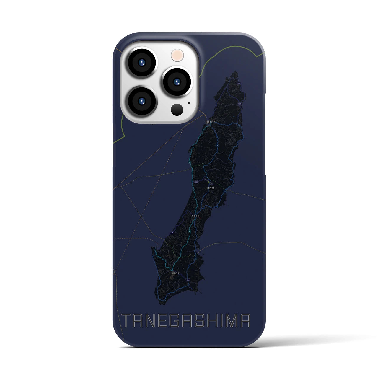 【種子島(鹿児島県)】地図柄iPhoneケース(バックカバータイプ)