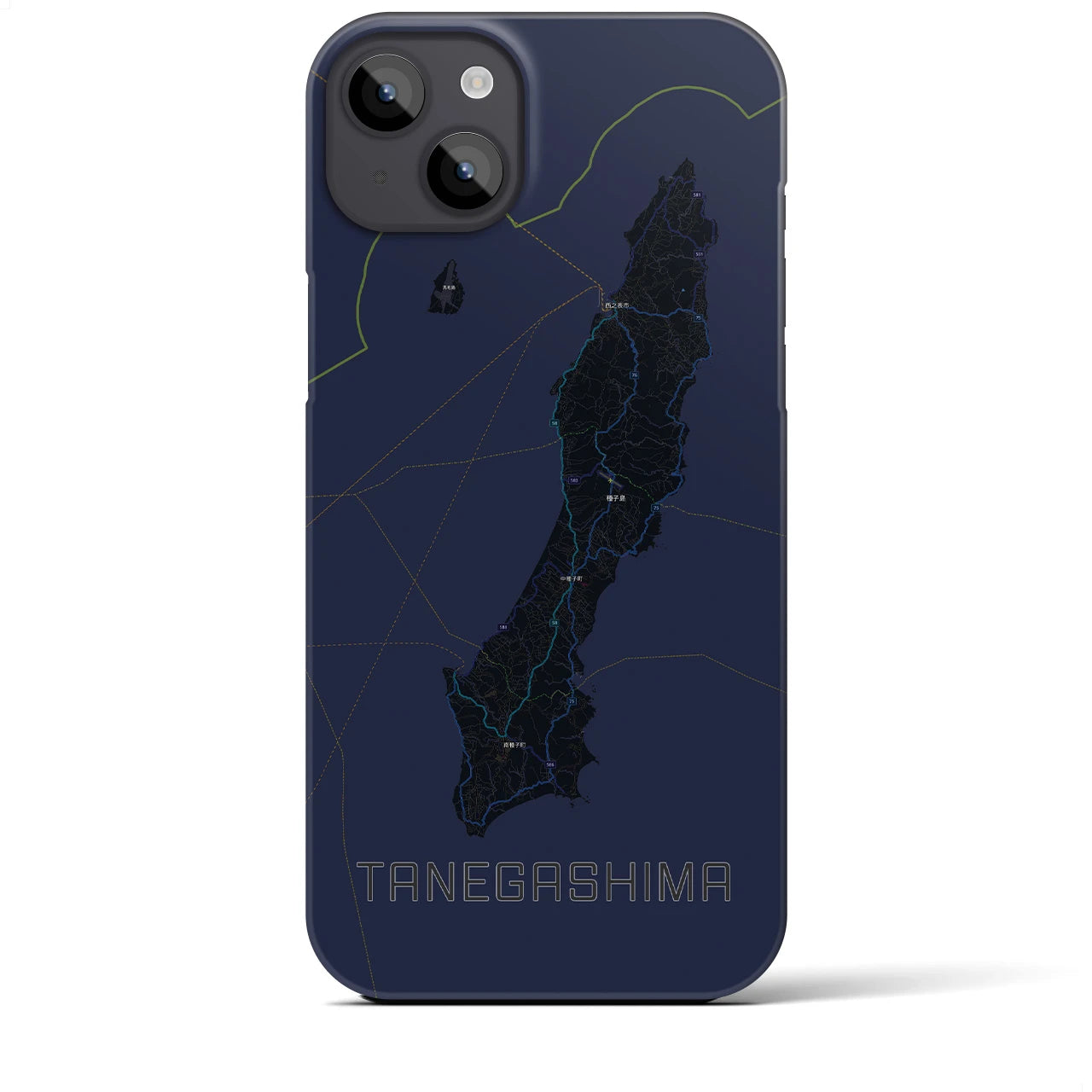 【種子島(鹿児島県)】地図柄iPhoneケース(バックカバータイプ)