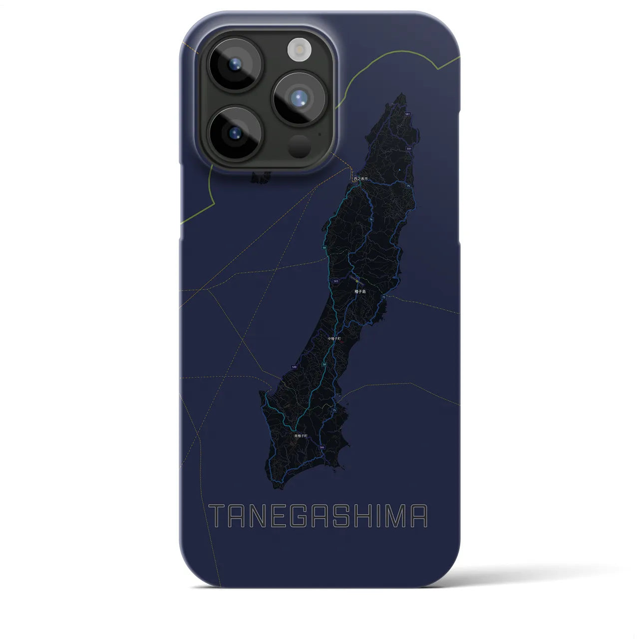 【種子島(鹿児島県)】地図柄iPhoneケース(バックカバータイプ)
