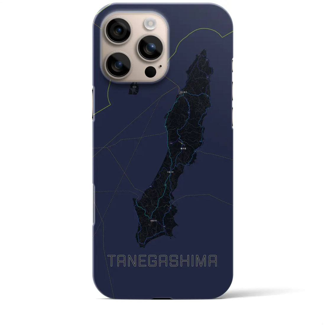 【種子島(鹿児島県)】地図柄iPhoneケース(バックカバータイプ)