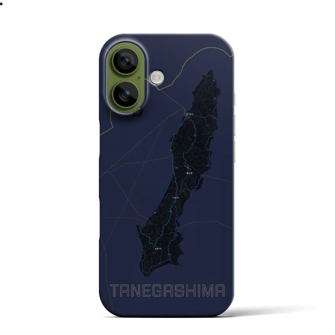 【種子島(鹿児島県)】地図柄iPhoneケース(バックカバータイプ)