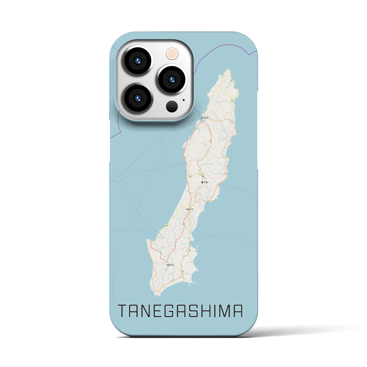 【種子島(鹿児島県)】地図柄iPhoneケース(バックカバータイプ)
