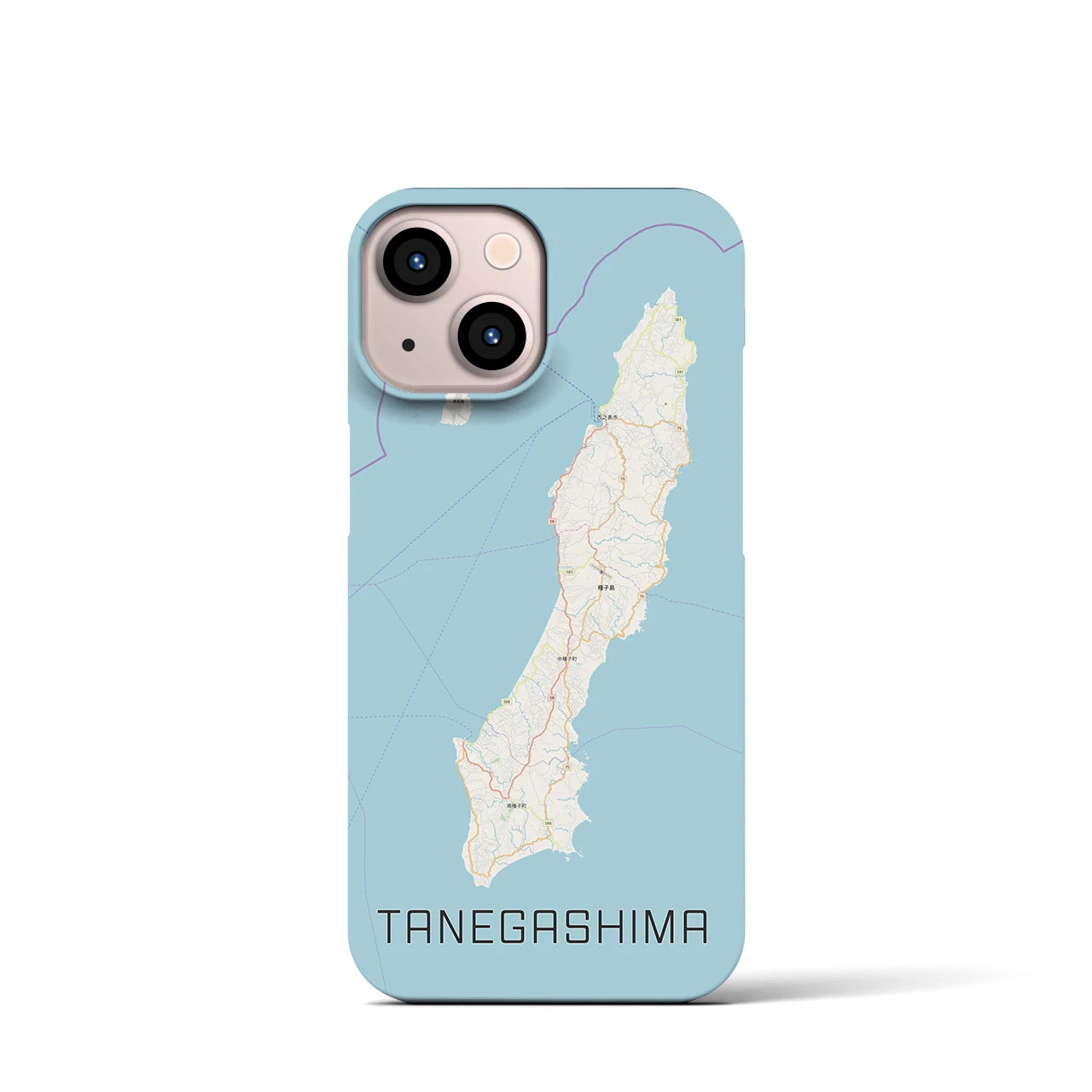【種子島(鹿児島県)】地図柄iPhoneケース(バックカバータイプ)