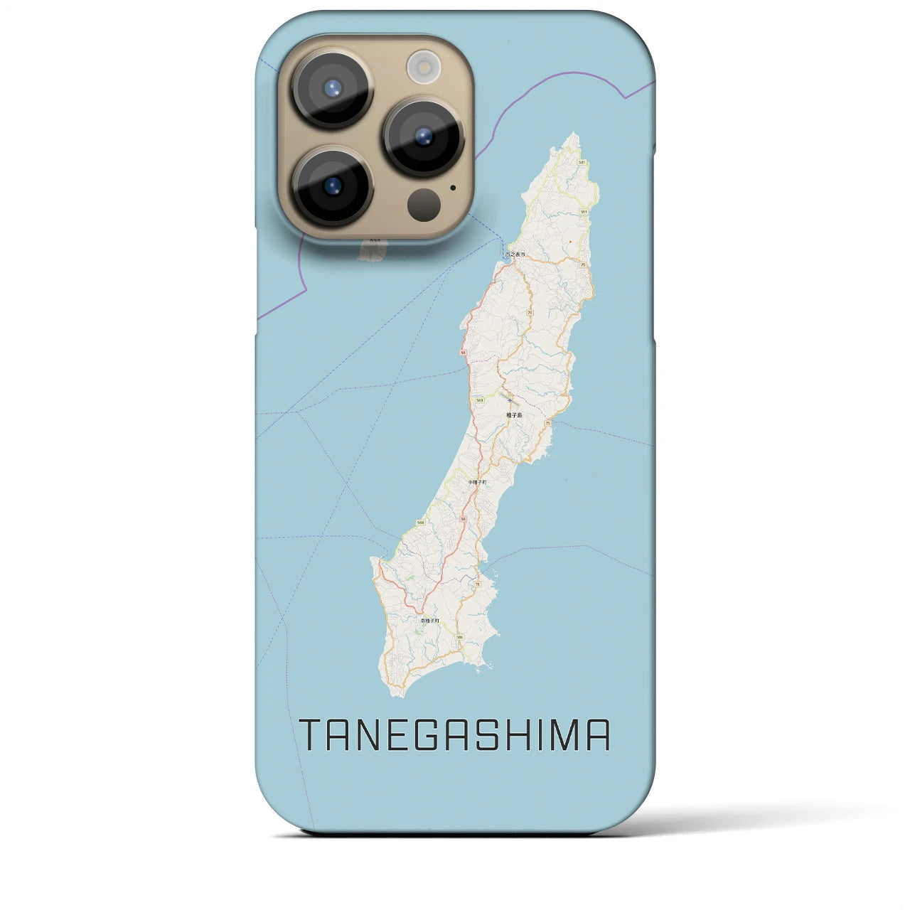 【種子島(鹿児島県)】地図柄iPhoneケース(バックカバータイプ)