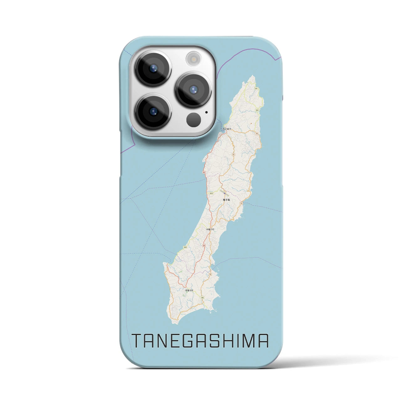 【種子島(鹿児島県)】地図柄iPhoneケース(バックカバータイプ)