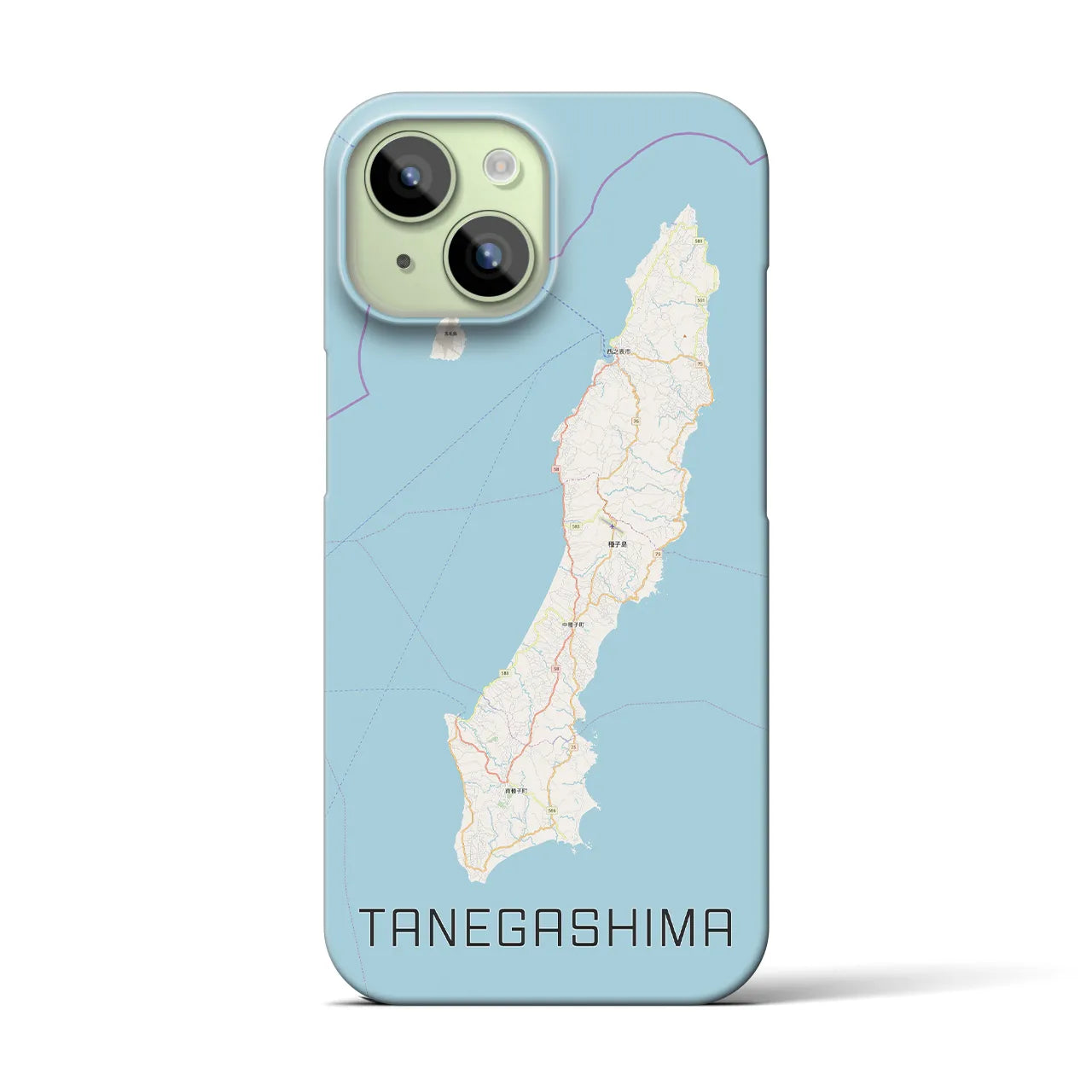 【種子島(鹿児島県)】地図柄iPhoneケース(バックカバータイプ)