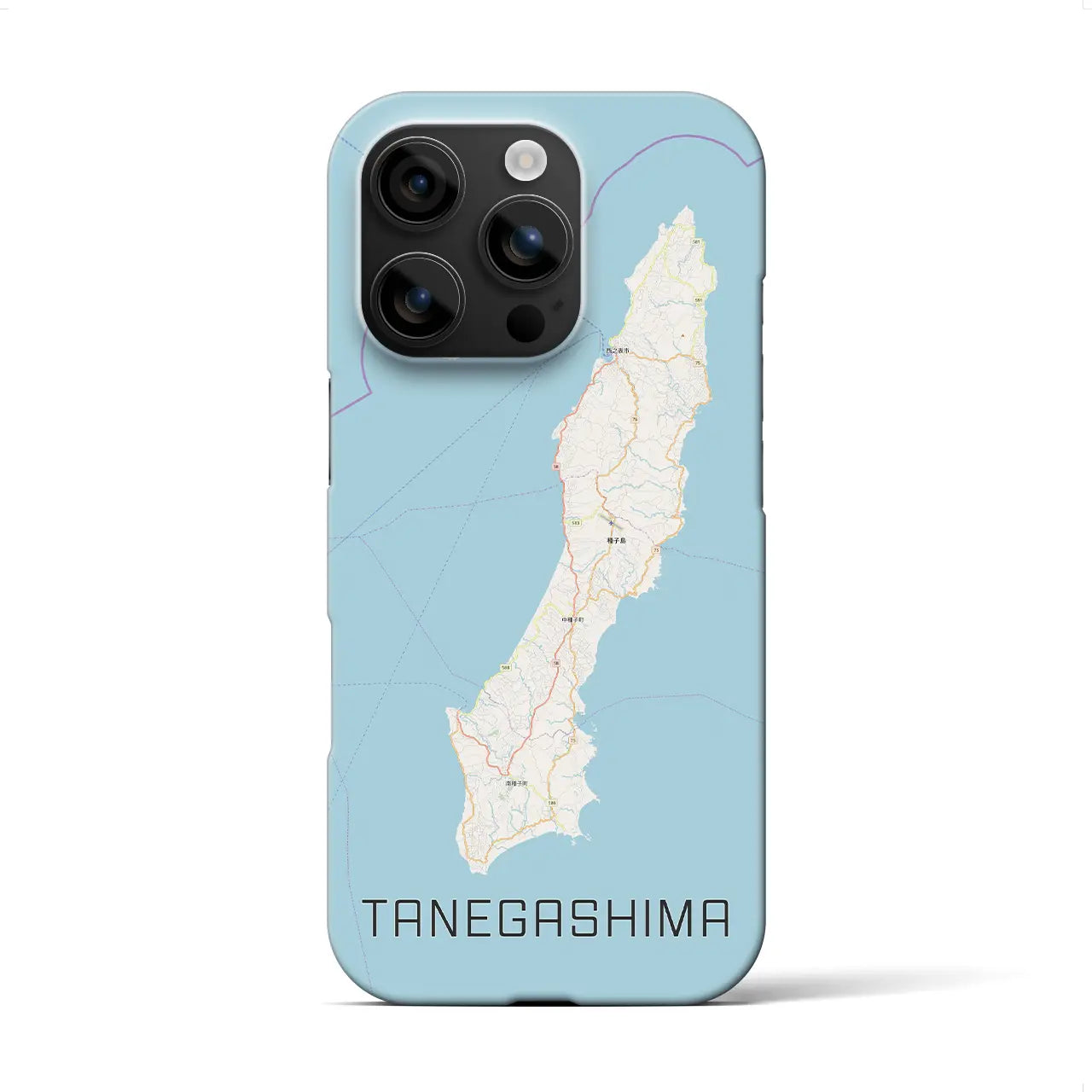【種子島(鹿児島県)】地図柄iPhoneケース(バックカバータイプ)