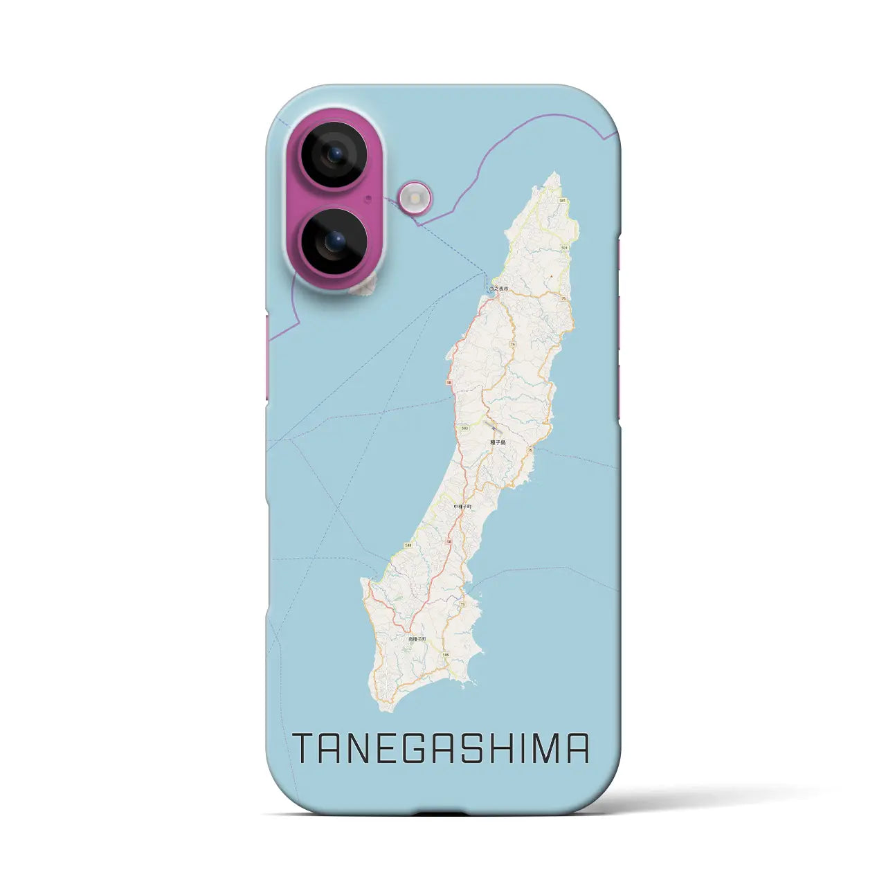 【種子島(鹿児島県)】地図柄iPhoneケース(バックカバータイプ)