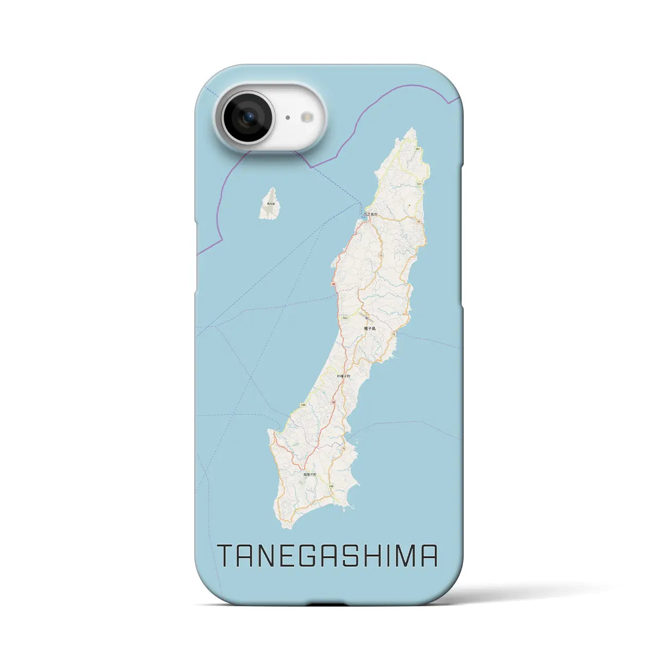 【種子島(鹿児島県)】地図柄iPhoneケース(バックカバータイプ)