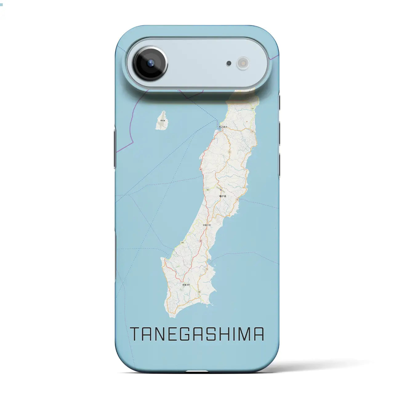 【種子島(鹿児島県)】地図柄iPhoneケース(バックカバータイプ)