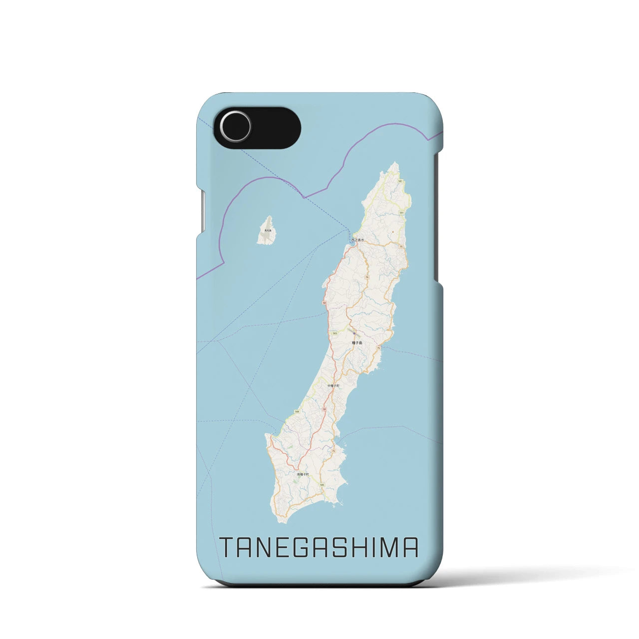 【種子島(鹿児島県)】地図柄iPhoneケース(バックカバータイプ)