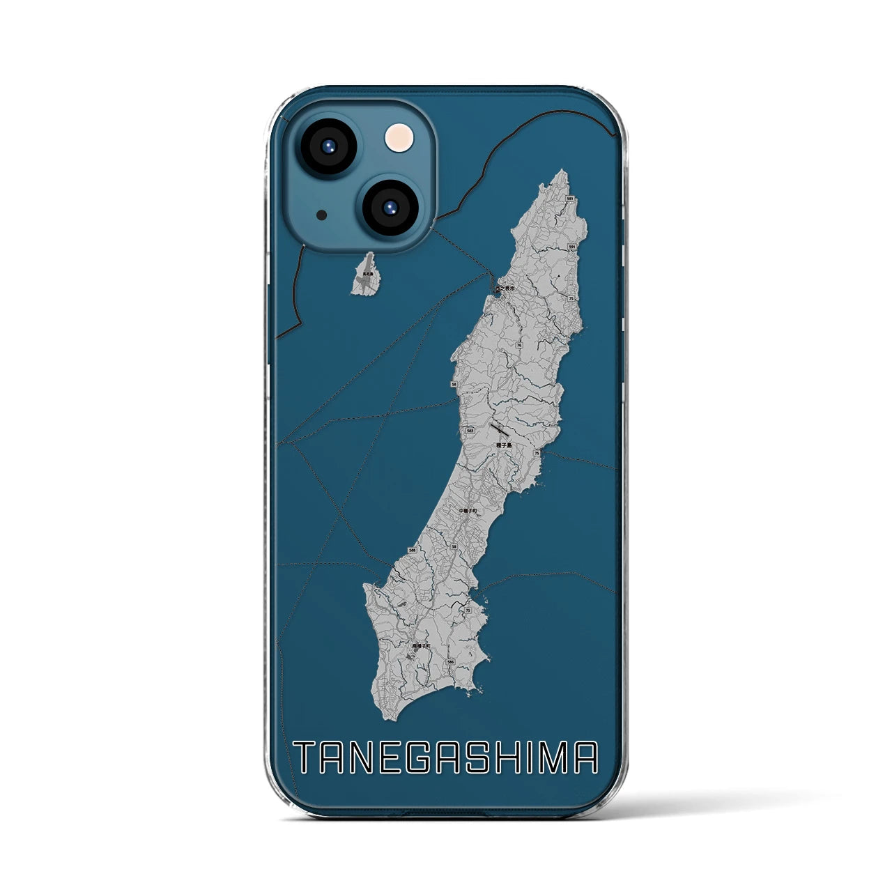 【種子島(鹿児島県)】地図柄iPhoneケース(クリアタイプ)