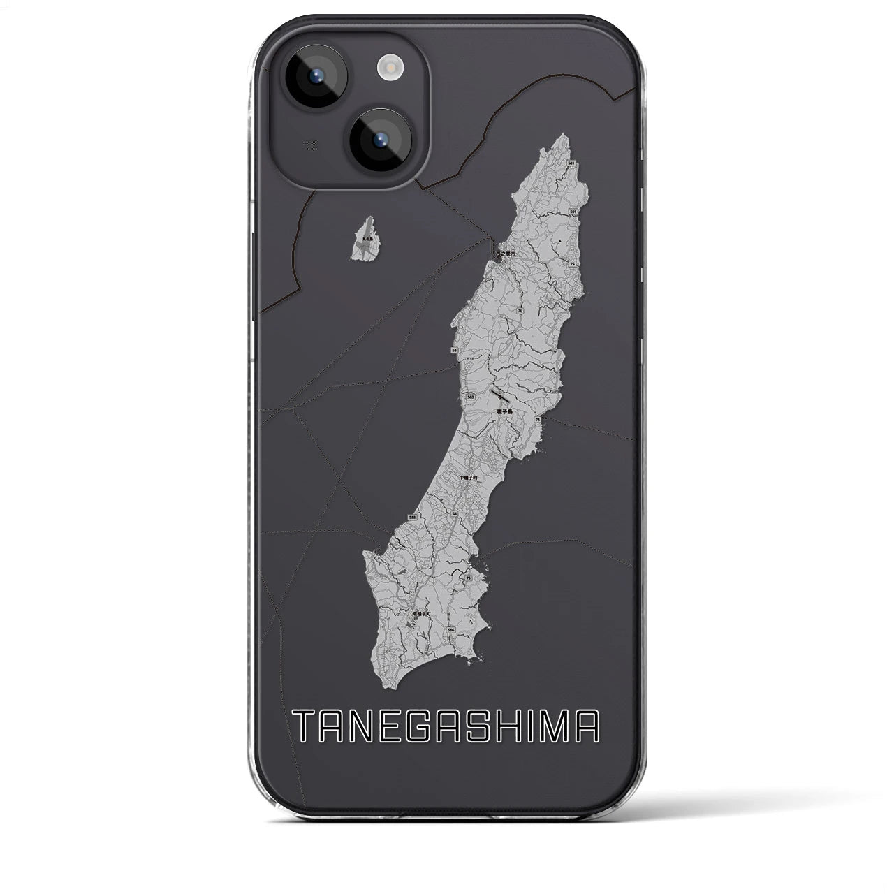 【種子島(鹿児島県)】地図柄iPhoneケース(クリアタイプ)