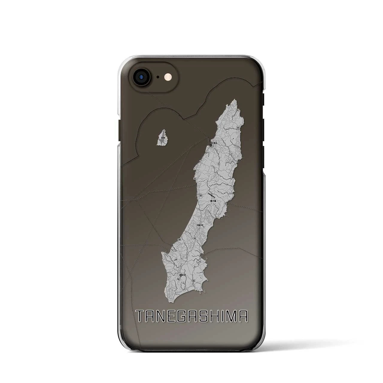 【種子島(鹿児島県)】地図柄iPhoneケース(クリアタイプ)