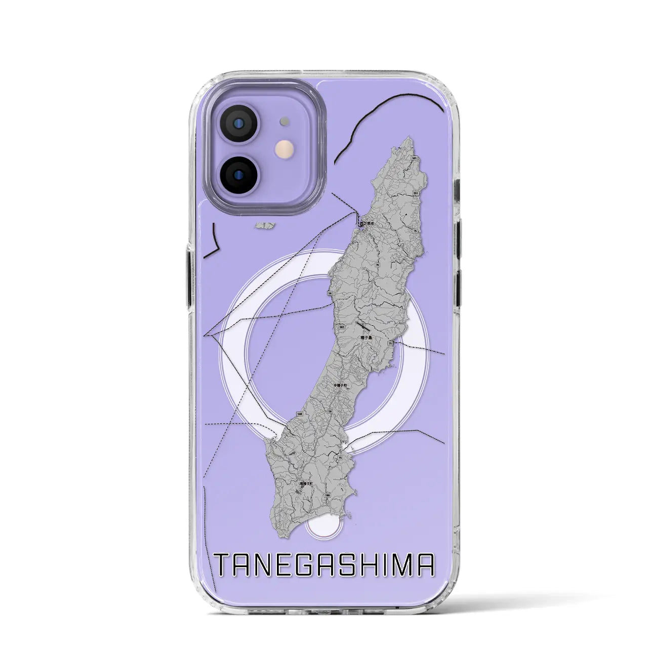 【種子島(鹿児島県)】地図柄iPhoneケース(MagSafeタイプ)