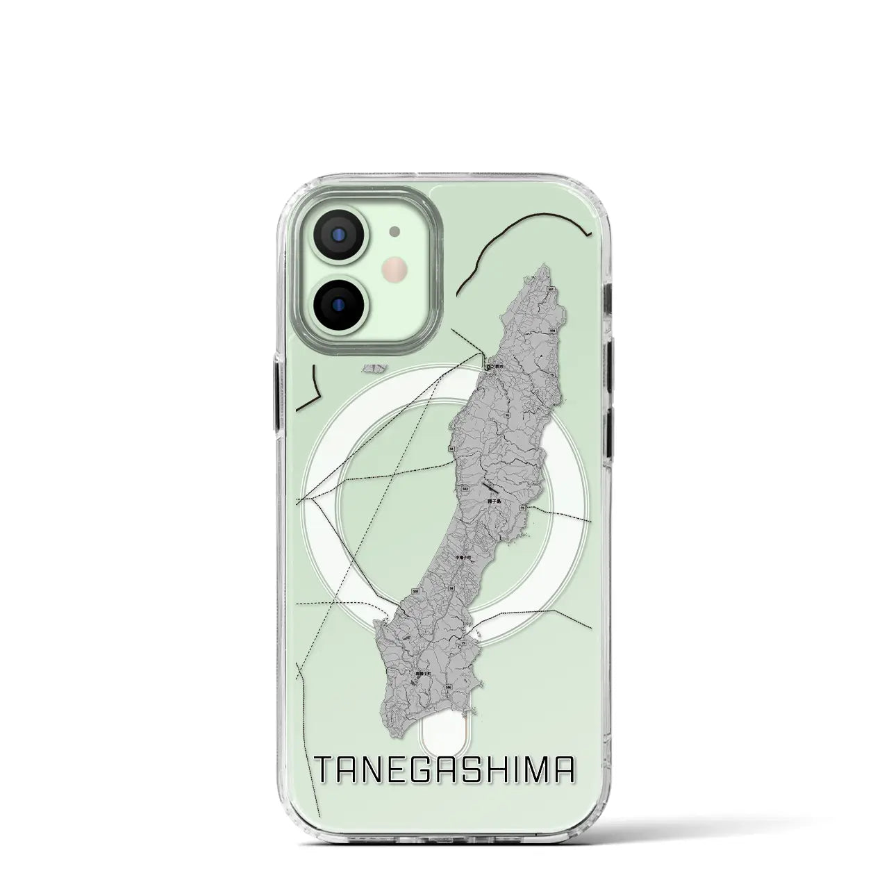 【種子島(鹿児島県)】地図柄iPhoneケース(MagSafeタイプ)