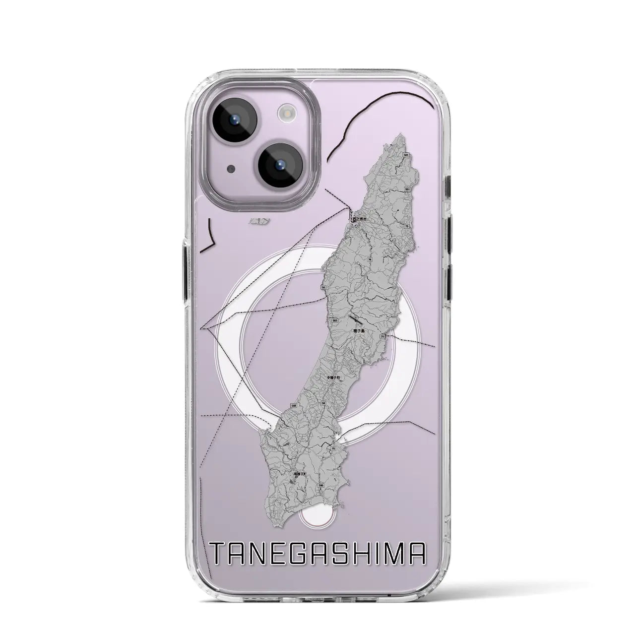 【種子島(鹿児島県)】地図柄iPhoneケース(MagSafeタイプ)