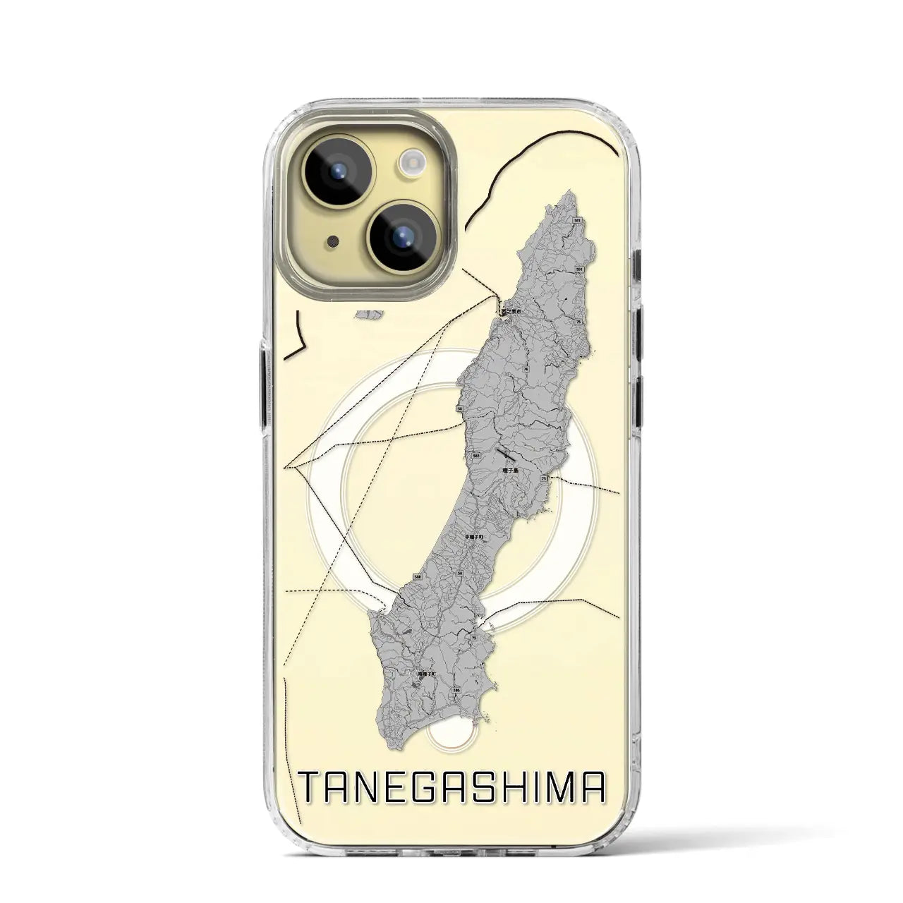 【種子島(鹿児島県)】地図柄iPhoneケース(MagSafeタイプ)