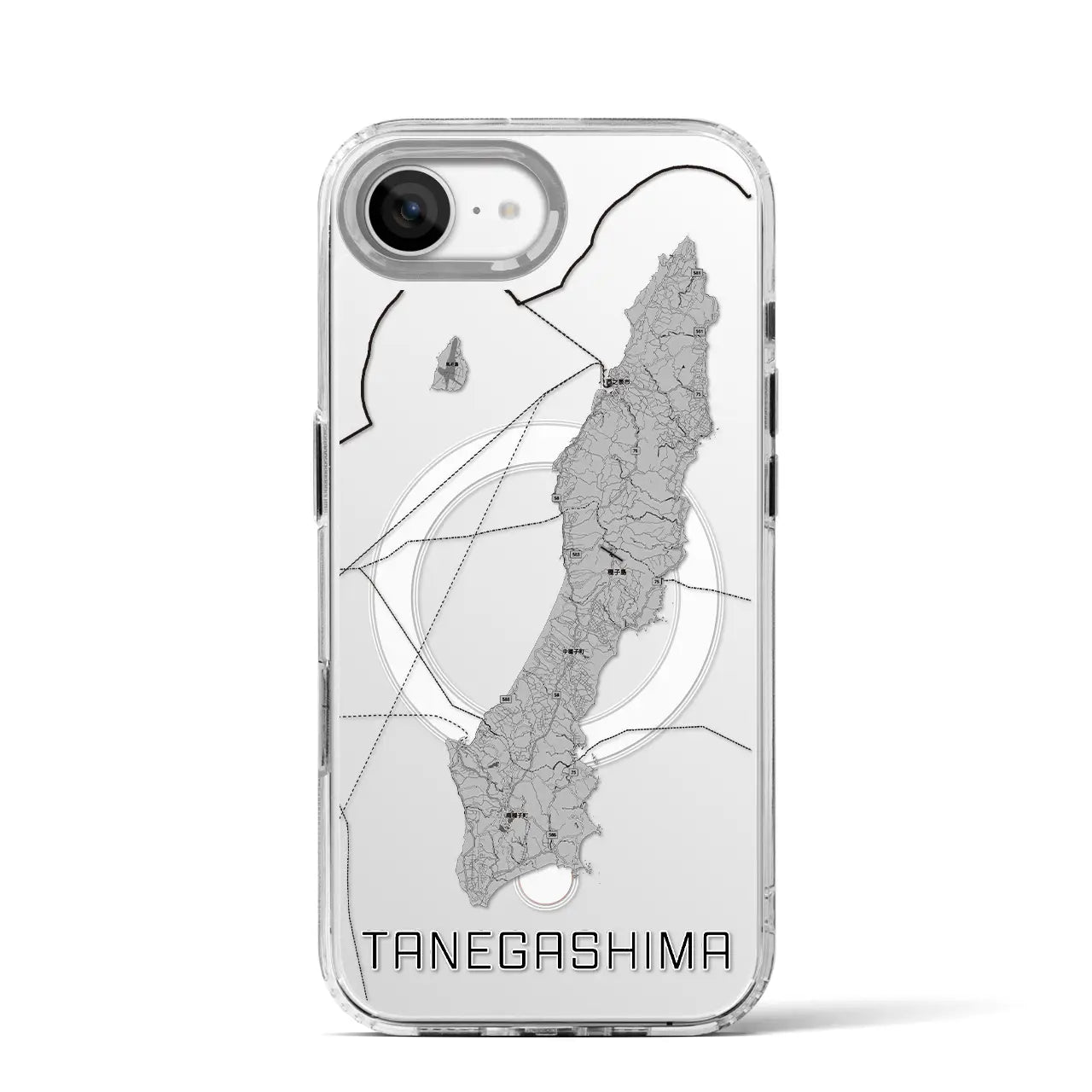 【種子島(鹿児島県)】地図柄iPhoneケース(MagSafeタイプ)