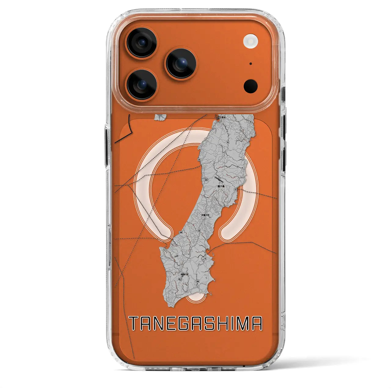 【種子島(鹿児島県)】地図柄iPhoneケース(MagSafeタイプ)