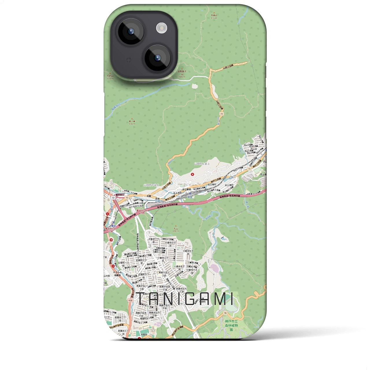 【谷上(兵庫県)】地図柄iPhoneケース(バックカバータイプ)