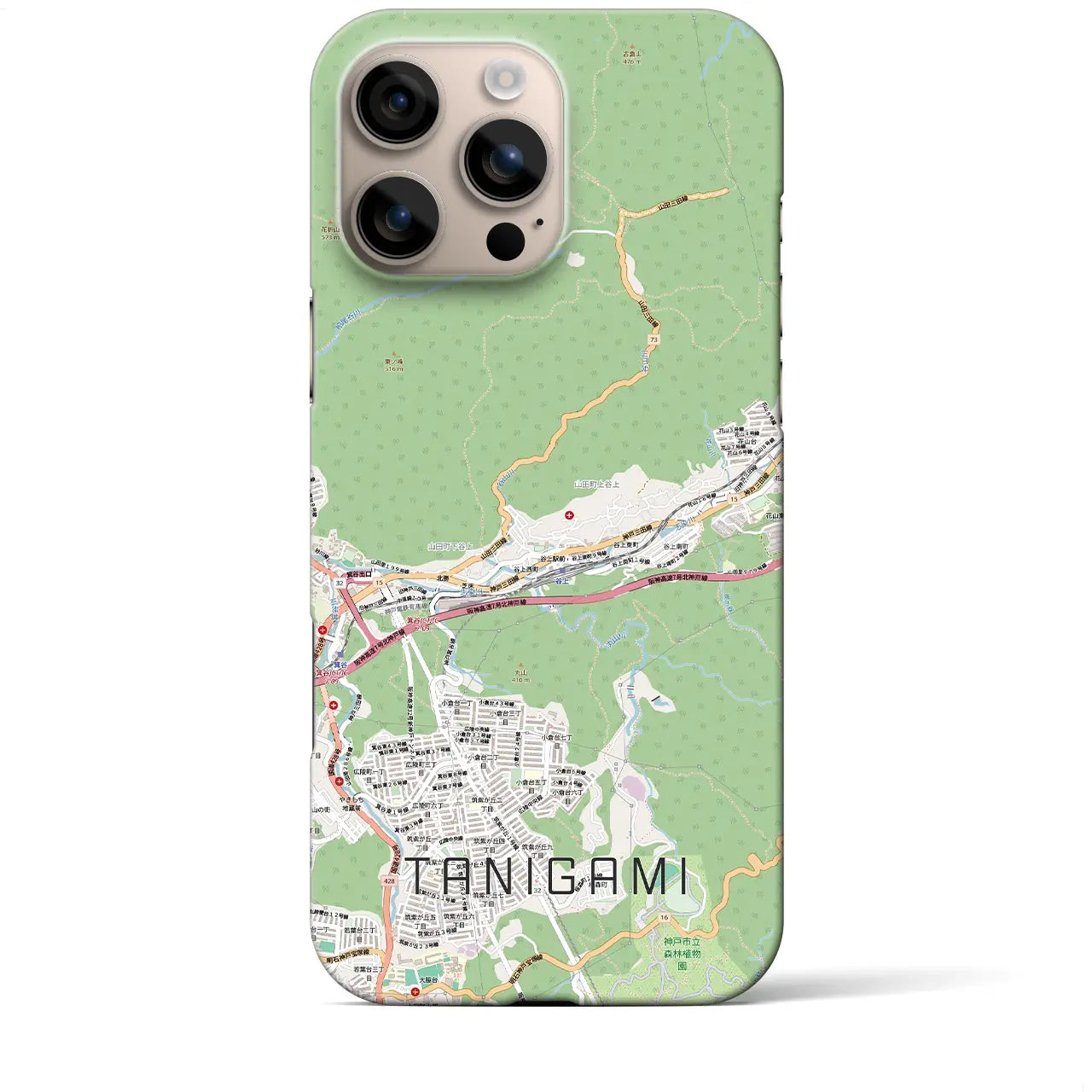 【谷上(兵庫県)】地図柄iPhoneケース(バックカバータイプ)