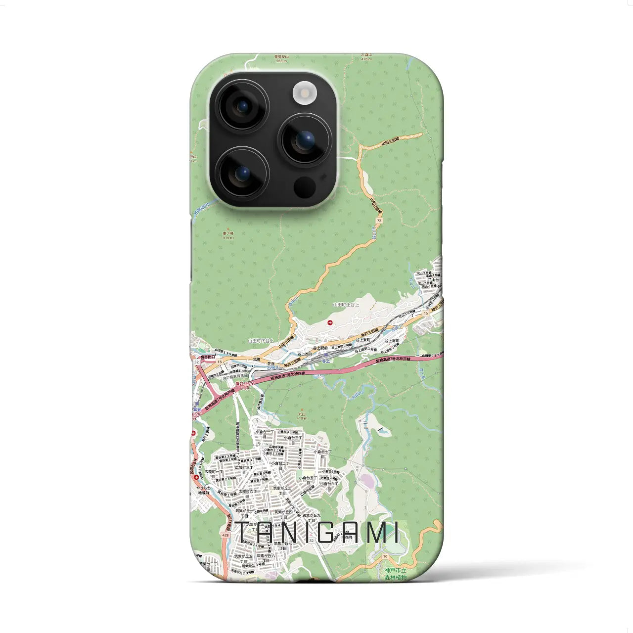【谷上(兵庫県)】地図柄iPhoneケース(バックカバータイプ)