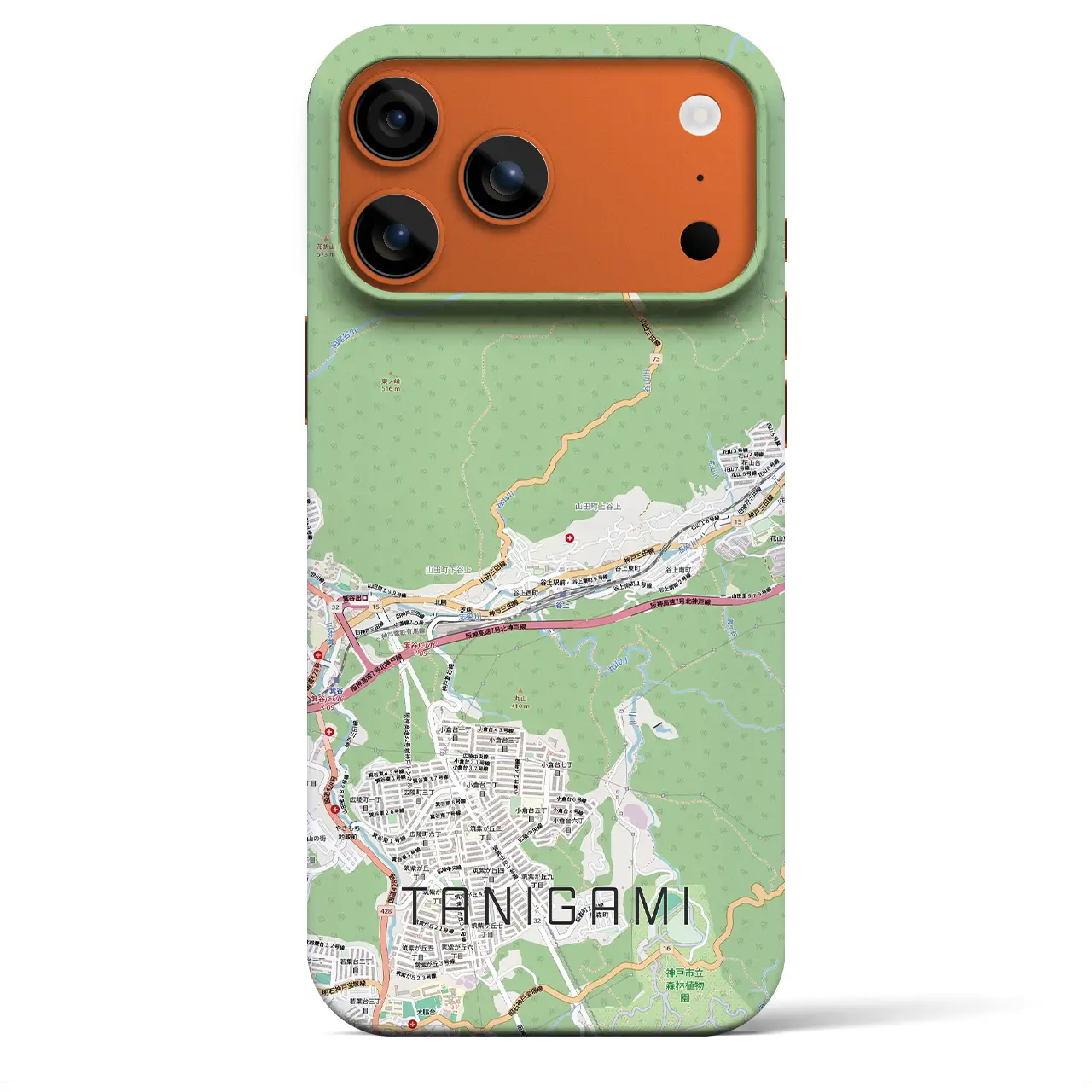【谷上(兵庫県)】地図柄iPhoneケース(バックカバータイプ)