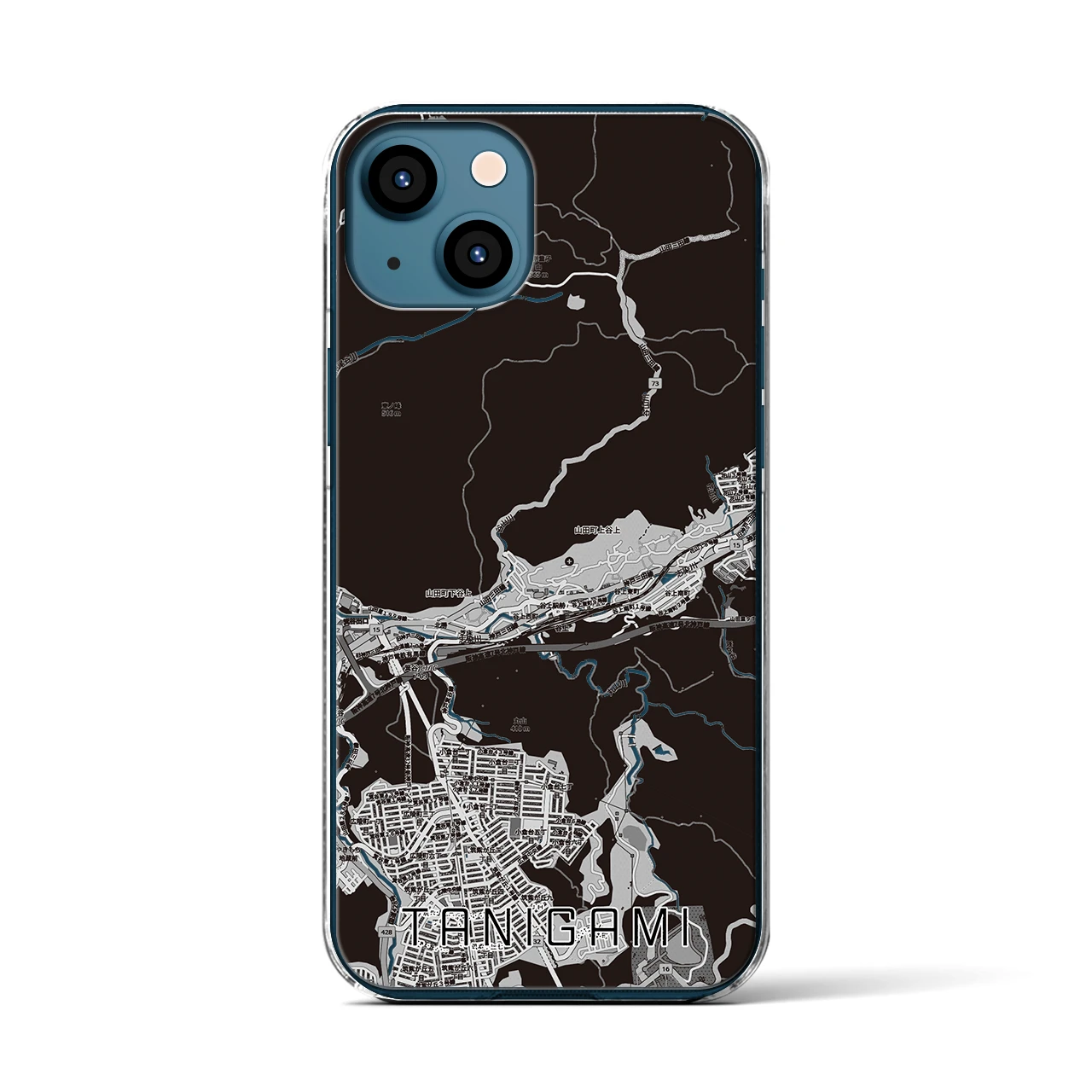 【谷上(兵庫県)】地図柄iPhoneケース(クリアタイプ)