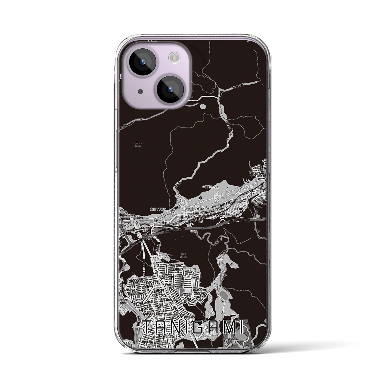 【谷上(兵庫県)】地図柄iPhoneケース(クリアタイプ)