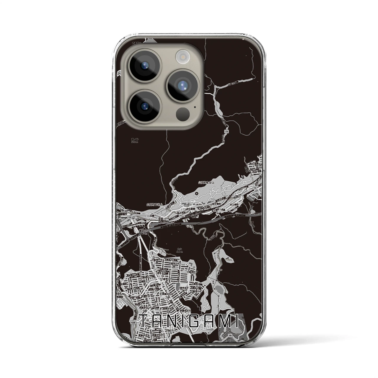 【谷上(兵庫県)】地図柄iPhoneケース(クリアタイプ)