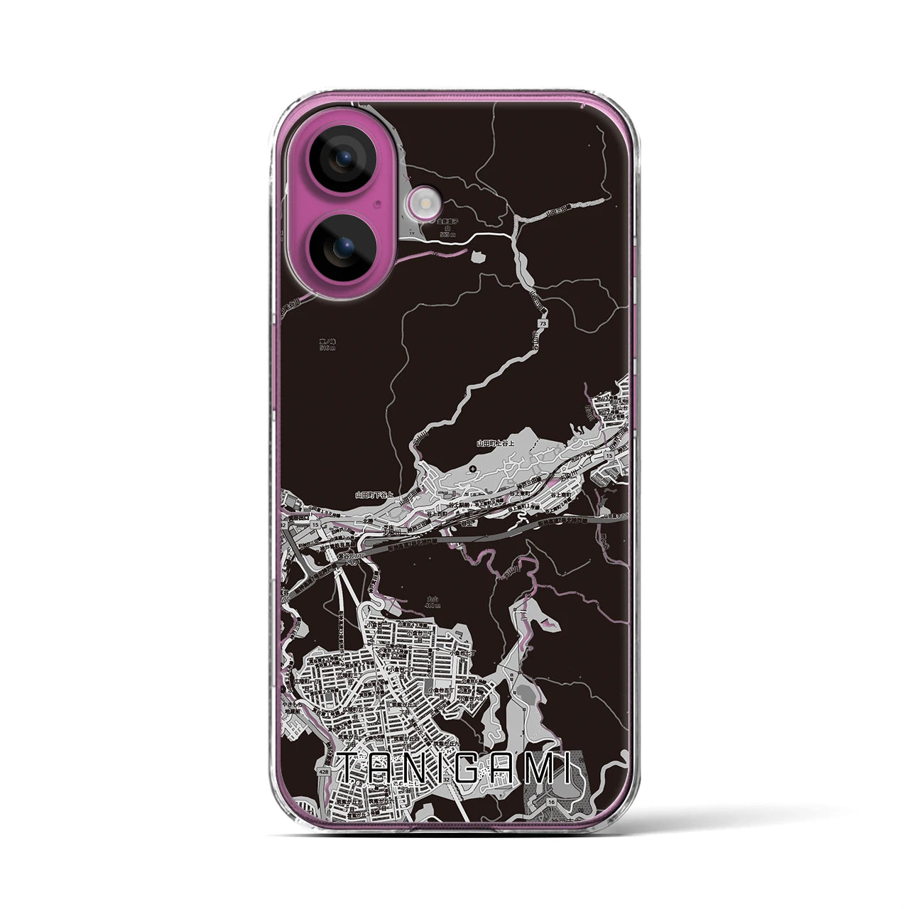 【谷上(兵庫県)】地図柄iPhoneケース(クリアタイプ)