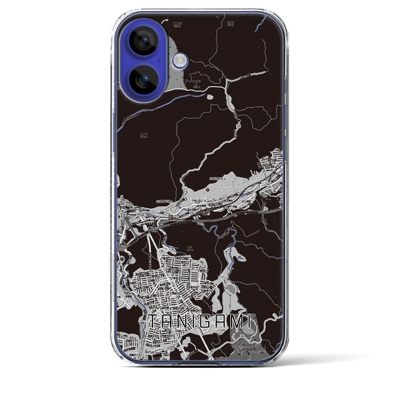 【谷上(兵庫県)】地図柄iPhoneケース(クリアタイプ)