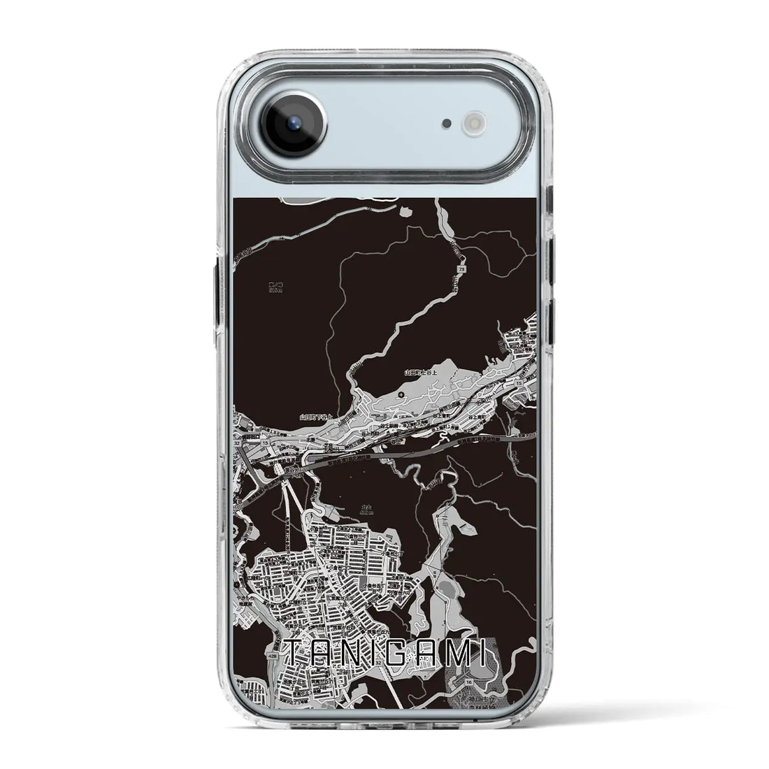 【谷上(兵庫県)】地図柄iPhoneケース(MagSafeタイプ)モノトーン・iPhone 17 Pro Max 用
