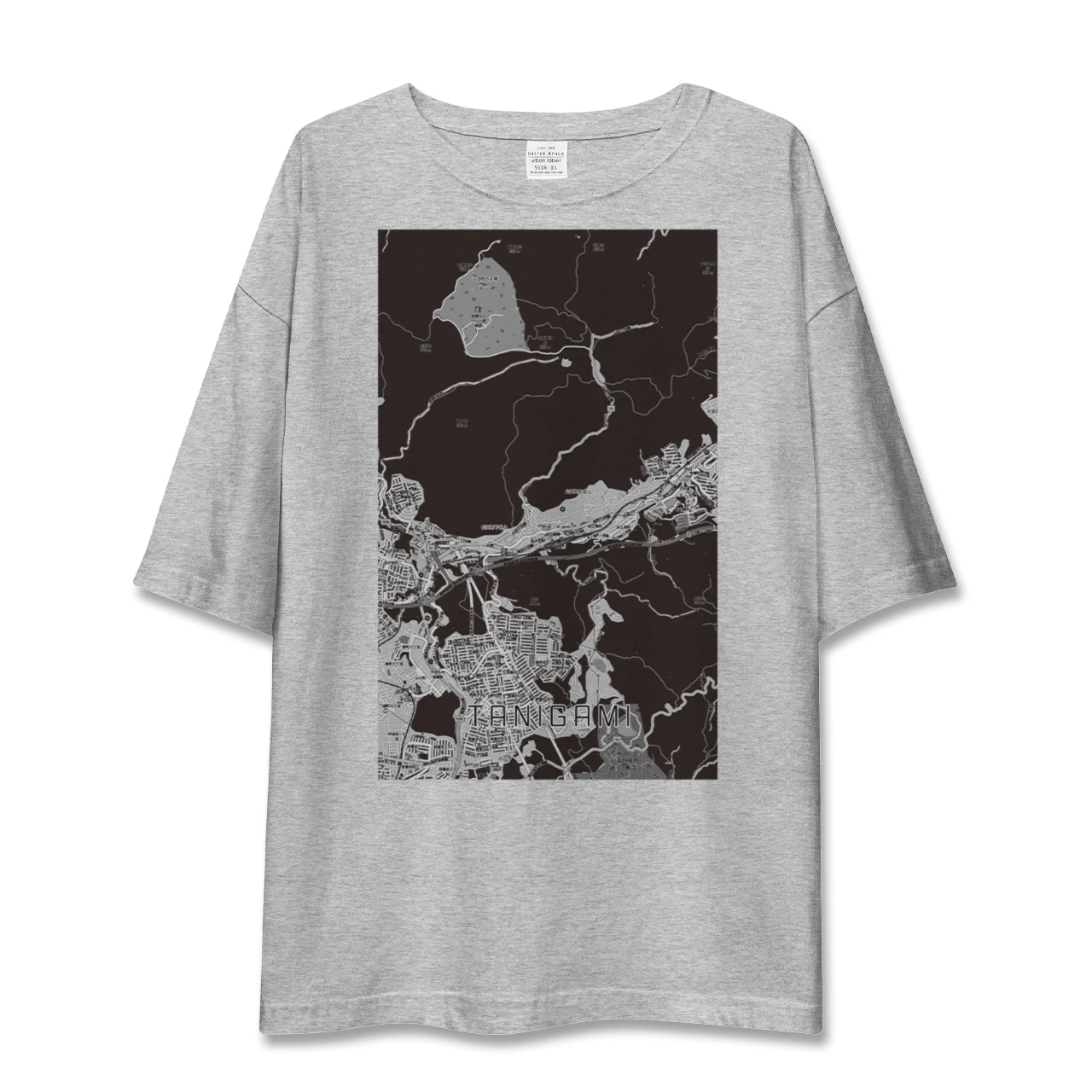 【谷上(兵庫県)】地図柄ビッグシルエットTシャツ