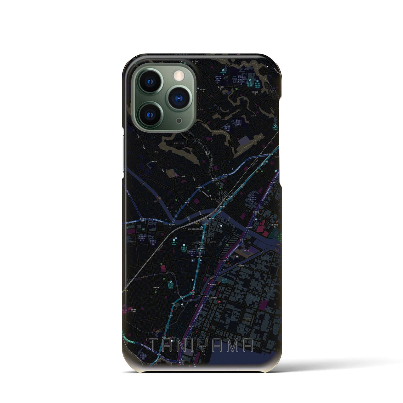 【谷山(鹿児島県)】地図柄iPhoneケース(バックカバータイプ)