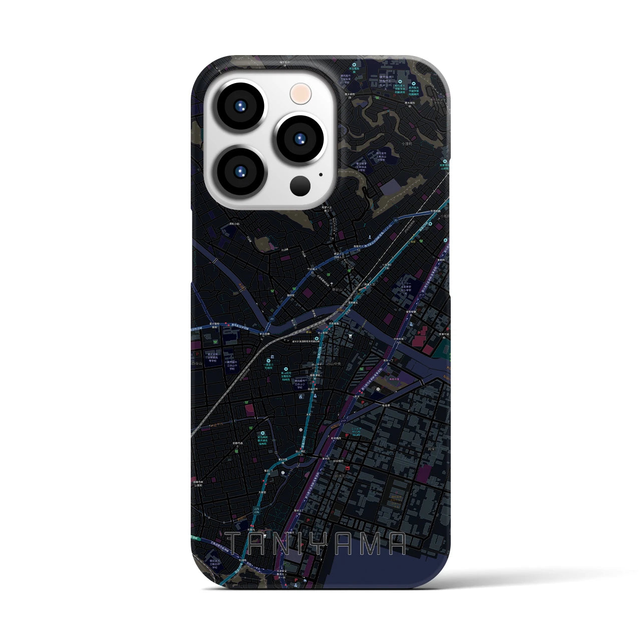 【谷山(鹿児島県)】地図柄iPhoneケース(バックカバータイプ)