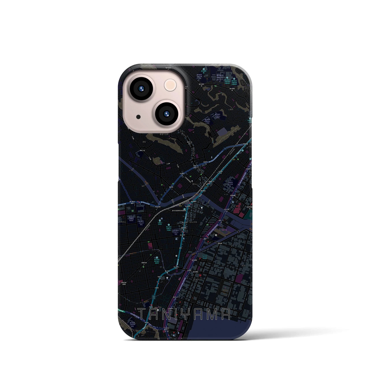 【谷山(鹿児島県)】地図柄iPhoneケース(バックカバータイプ)