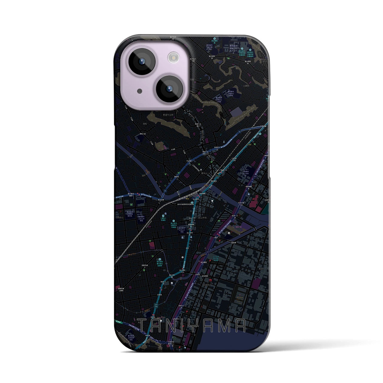 【谷山(鹿児島県)】地図柄iPhoneケース(バックカバータイプ)